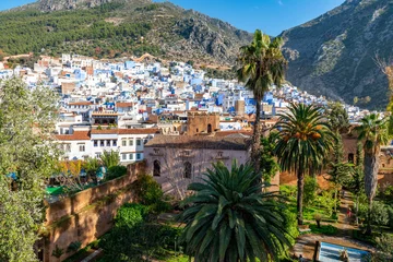 Wall murals Morocco Amazing view of the streets in the blue city of Chefchaouen. Location: Chefchaouen, Morocco, Africa.