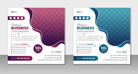 business social media post banner template