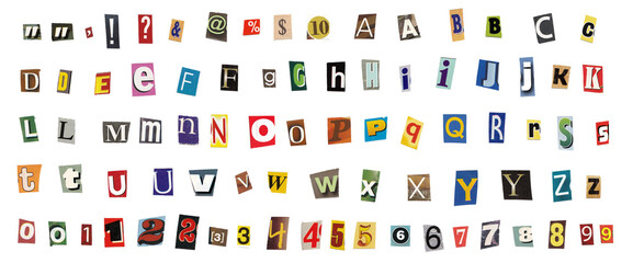 Retro Magazine Newspaper Cutout Letters