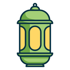 Arabic antique lantern lamp icon as a Muslim Ramadan decoration