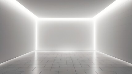 Obraz premium 3D white intricate room. Beautiful abstract architecture background. Modern Geometric Wallpaper. Futuristic Design. Textured background for presentation. 