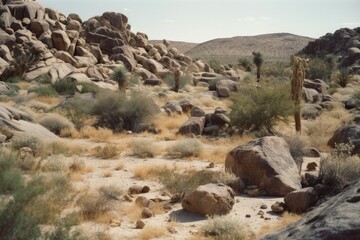 Fototapeta na wymiar Natural desert scene generative ai illustration 