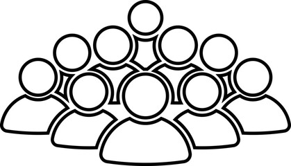 People group icon. Team of worker. User profile symbol. Group of people or group of users. Persons symbol. Vector.