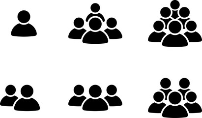 People group icon. Team of worker. User profile symbol. Group of people or group of users. Persons symbol. Vector.