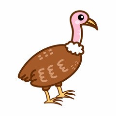 Vulture.  African bird of prey. Griffin. Vector doodle illustration.