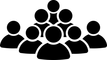Fototapeta na wymiar People group icon. Team of worker. User profile symbol. Group of people or group of users. Persons symbol. Vector.
