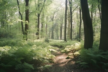 Fototapeta premium Forest generative ai illustration