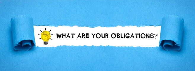What are your obligations?	