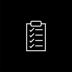 Shopping Wish List icon isolated on black background