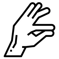 hand line icon style