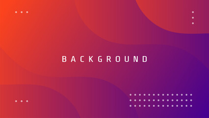 Abstract gradient purple and orange fluid background. Dynamic shape composition. eps10 vector