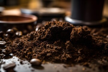 Spent coffee grounds digital render
