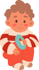 Cute boy with toy