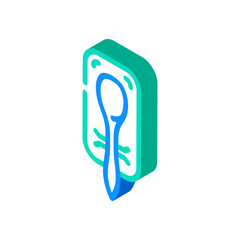 spoon rest home interior isometric icon vector illustration