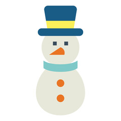 snowman flat icon style