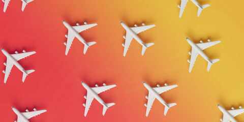 Pattern of airplanes on blue background.