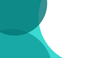 Teal color circles background with overlap layer. For wallpaper, cover, banner, poster, placard and presentation. Teal abstract background for business card and flyer template, vector illustration 