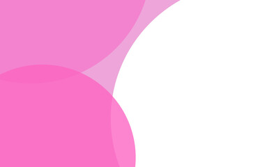 Pink color circles background with overlap layer. For wallpaper, cover, banner, poster, placard and presentation. Pink abstract background for business card and flyer template, vector illustration 