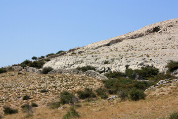 Old Stone Walls on Pag Island, Croatia
