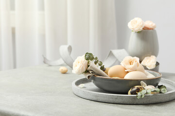 Concept of Easter, spring holy holiday concept, space for text