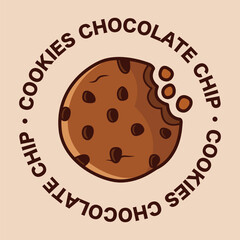 Cookies Chocolate chip Logo Vector