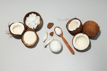 Obraz na płótnie Canvas Product for beauty procedures, skin and body care - coconut oil