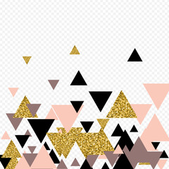 Rose Triangle Vector Transparent Background.