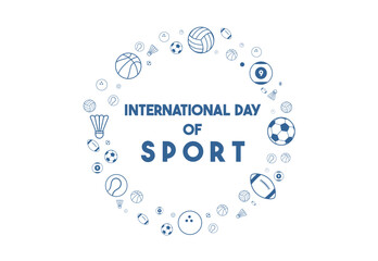Sports Day For Development And Peace Vector Illustration. Suitable for greeting cards, posters and backgrounds. clean and simple.