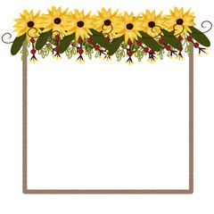 Beautiful flower frame