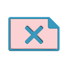 Obraz premium 3d paper with icon