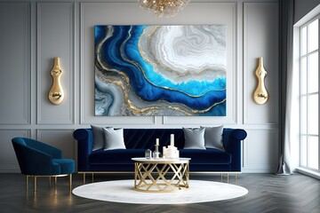 modern conceptual ocean- ART. Natural Luxury. Style, generative AI