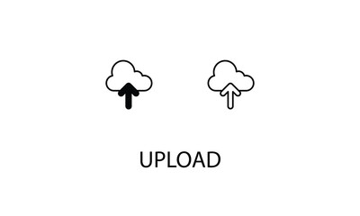 Upload double icon design stock illustration