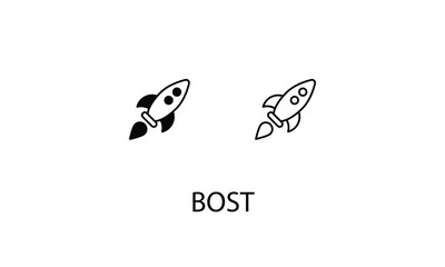 Obraz premium Boost double icon design stock illustration
