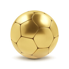 Gold soccer ball isolated on white background. EPS10 vector