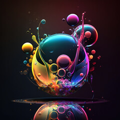 Fototapeta premium Colorful abstract background. Created using generative AI tools