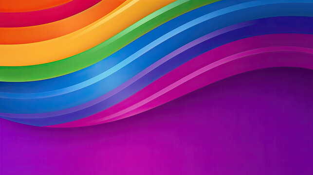 Rainbow Colors Pride Background Illustration AI Generative.