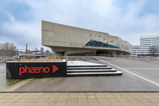 Wolfsburg, Germany – March  9,2023: Phaeno Science Center, an interactive science center completed in 2005.