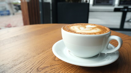 cup of coffee on a table