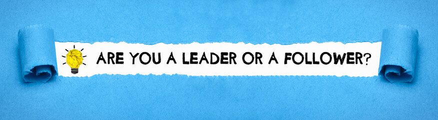 Are you a leader or a follower?	 - obrazy, fototapety, plakaty