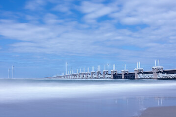 Banjaardstrand vor dem Oosterscheldesperrwerk bei Kamperland. Provinz Zeeland in den Niederlanden