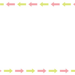 シンプルな矢印の正方形フレーム素材