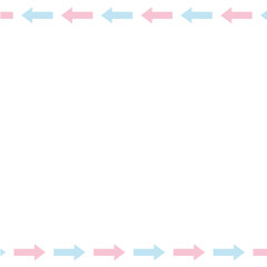 シンプルな矢印の正方形フレーム素材