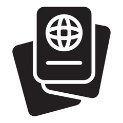 passport glyph icon