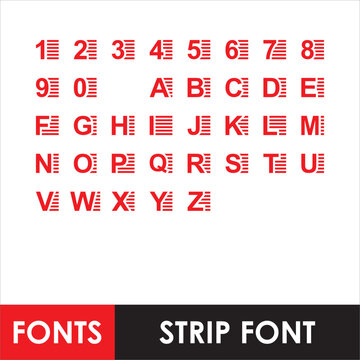 Editable font with line strip
With .eps format make this font for edit on corel draw, Adobe illustrator.

Can change color, shape, adds effects 