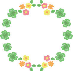 	幸福の四葉のクローバーのフレーム