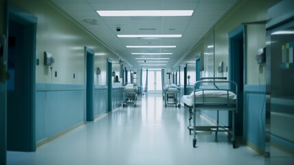 Naklejka na ściany i meble corridor in hospital