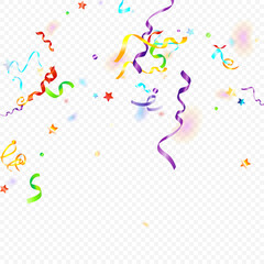 ribbon spiral confetti carnival color shine gift