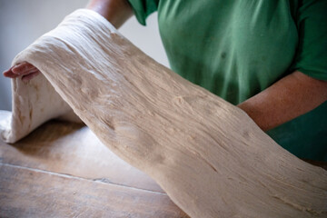 Preparazione del pane al forno pubblico di Rocca Cigliè - obrazy, fototapety, plakaty