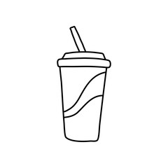 Hand Drawn drinking Cup Line Icon