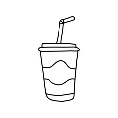 Hand Drawn drinking Cup Line Icon